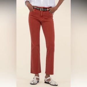 Kut from the Kloth Kelsey high rise flare jeans in paprika